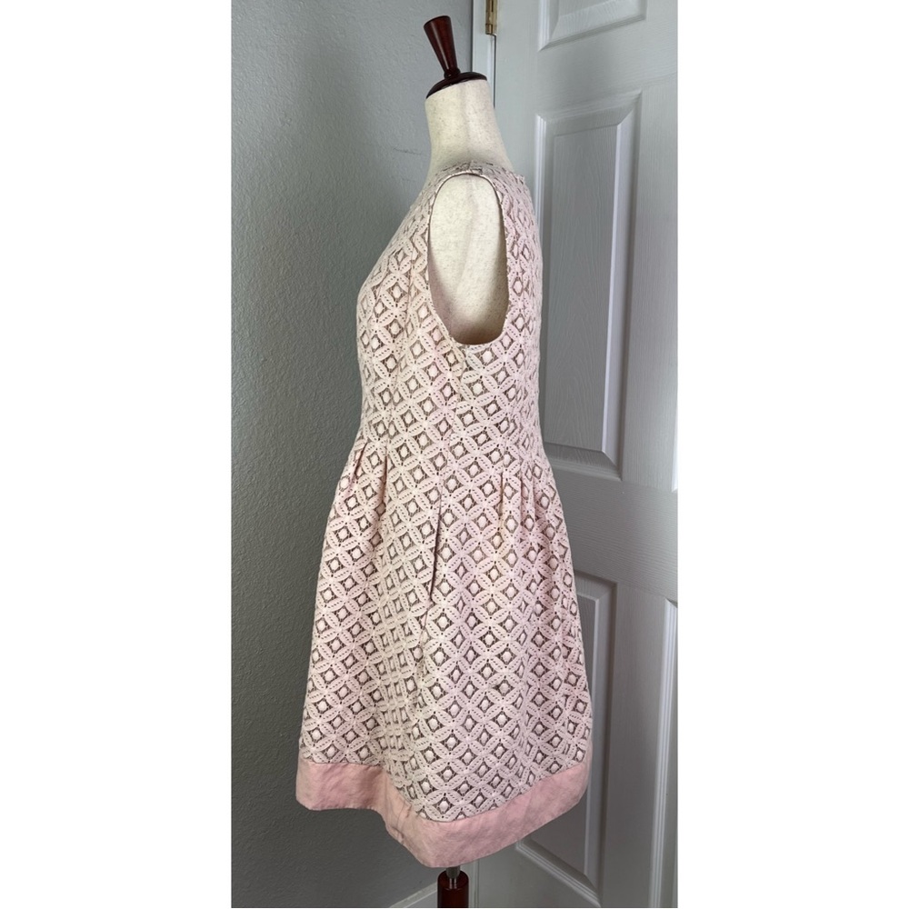 ELIZA J Lace Cutout Fit And Flare Dress Pockets Blush Pink - Picture 7 of 13